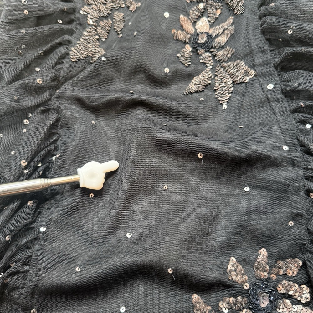 Anthropologie Ranna Gill Midnight Reverie Sequins Floral Tank XS - Picture 7 of 10